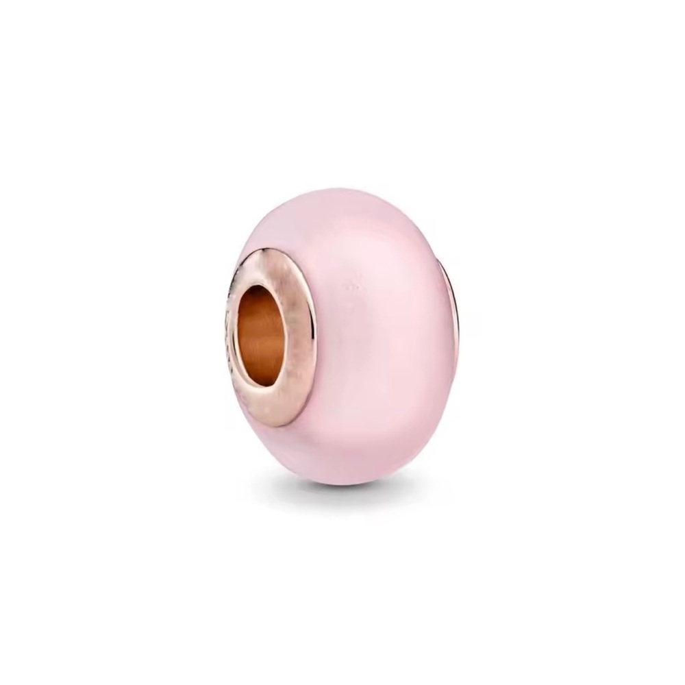 New Matte Pink Glass Murano Charm